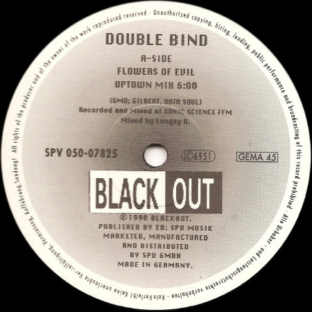 Double Bind - Flowers Of Evil | Black Out (SPV 050-07825) - main