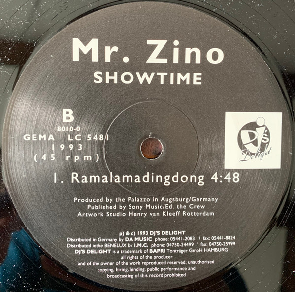 Mr. Zino - Showtime | DJ's Delight (8010-0) - 2