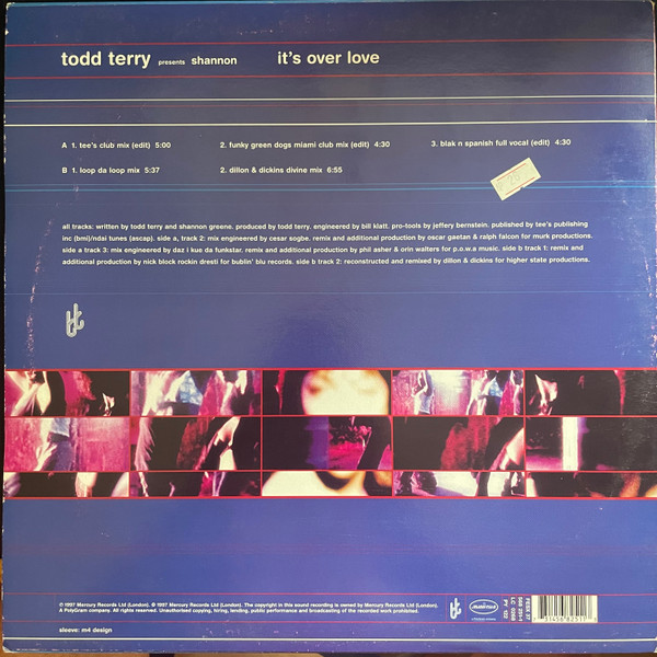 Todd Terry Presents Shannon - It's Over Love | Manifesto (FESX 37) - 2 Todd Terry Presents Shannon - It's Over Love | Manifesto (FESX 37) - 2