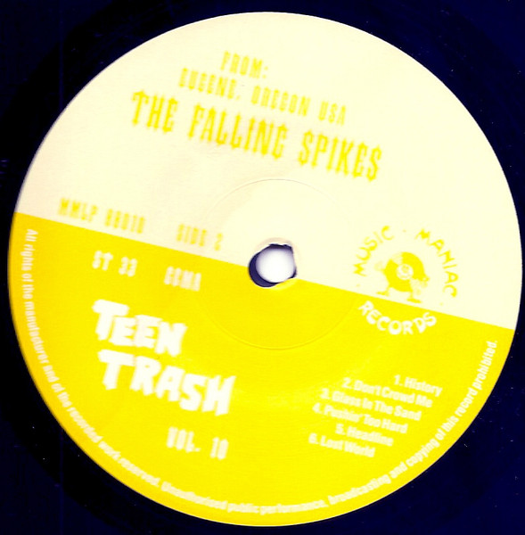 The Falling Spikes - Teen Trash Vol. 10 [Vinyl] | Music Maniac Records (MMLP 88010) - 4