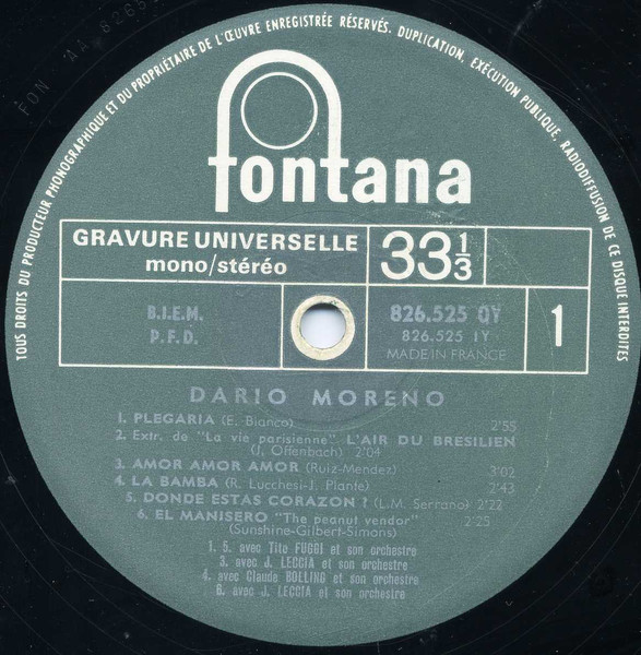 Dario Moreno - Dario Moreno | Fontana (826.525 QY) - 2