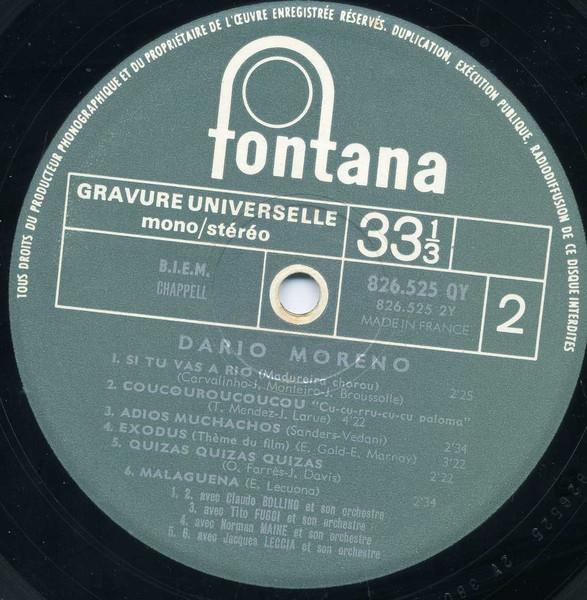 Dario Moreno - Dario Moreno | Fontana (826.525 QY) - 3