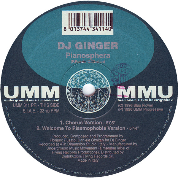 DJ Ginger - Pianosphera | UMM (UMM 311 PR) - 2
