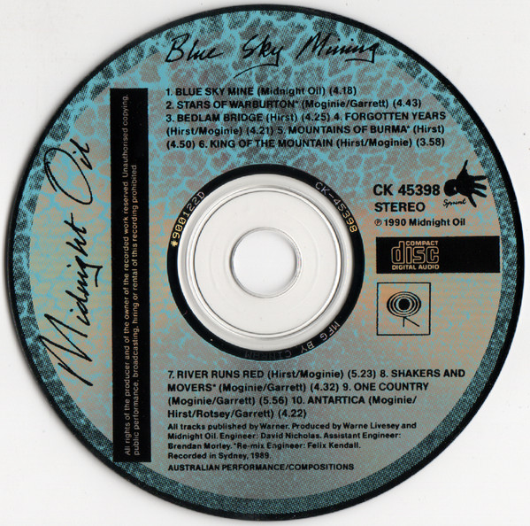Midnight Oil - Blue Sky Mining | Columbia (CK-45398) - 4 Midnight Oil - Blue Sky Mining | Columbia (CK-45398) - 4