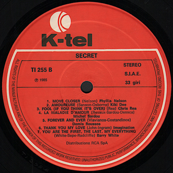Various - Secret | K-Tel (TI 255) - 4