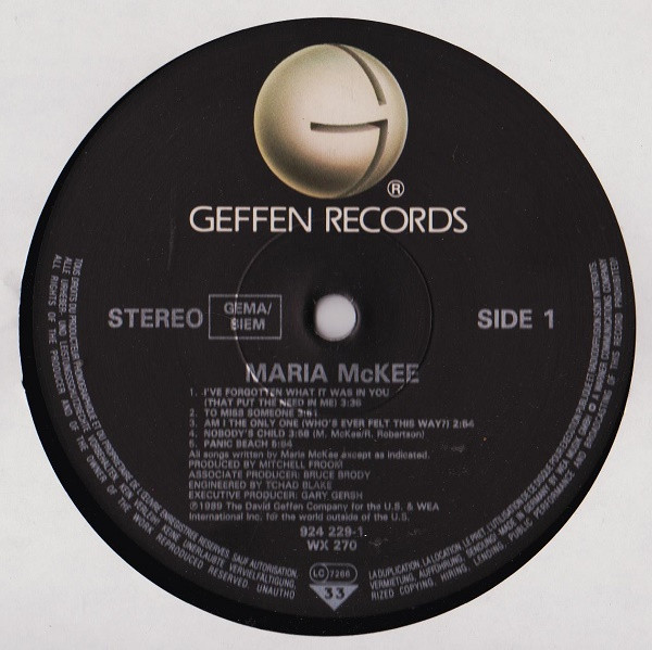 Maria McKee - Maria McKee | Geffen Records (924 229-1) - 3 Maria McKee - Maria McKee | Geffen Records (924 229-1) - 3