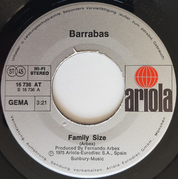Barrabas - Family Size | Ariola (16 736 AT) - 3