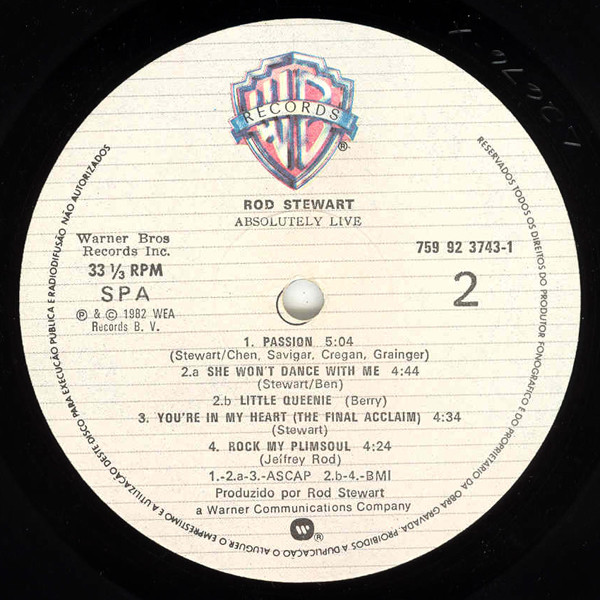 Rod Stewart - Absolutely Live | Warner Bros. Records (759 92 3743-1) - 4