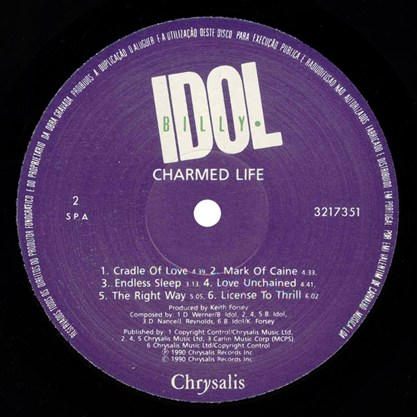 Billy Idol - Charmed Life | Chrysalis (3217351) - 2 Billy Idol - Charmed Life | Chrysalis (3217351) - 2