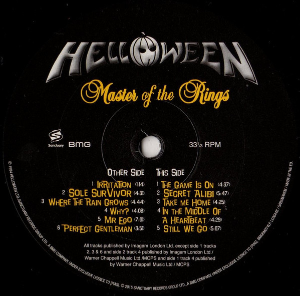 Helloween - Master Of The Rings - Vinilo | Sanctuary (BMGRM074LP) - 2 Helloween - Master Of The Rings - Vinilo | Sanctuary (BMGRM074LP) - 2