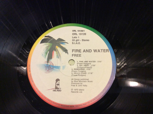 Free - Fire And Water | Island Records (ORL 19120) - 4