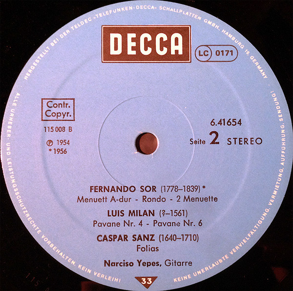 Narciso Yepes - Jeux Interdits | Decca (SMD 1349) - 4 Narciso Yepes - Jeux Interdits | Decca (SMD 1349) - 4