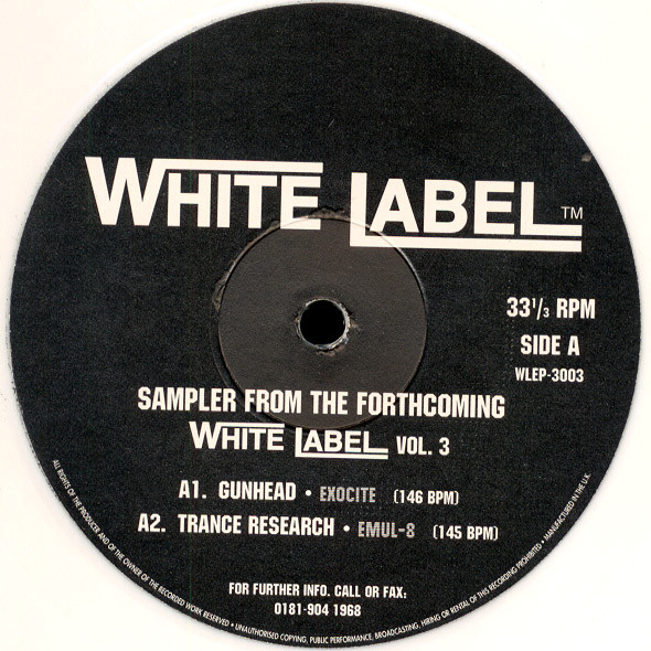 Various - Sampler From The Forthcoming White Label Vol. 3 | White Label (WLEP-3003)