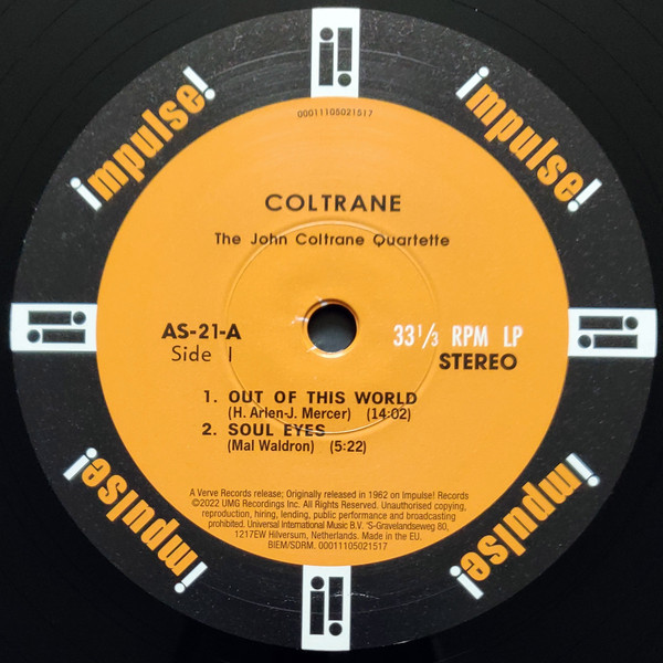 The John Coltrane Quartet  &  John Coltrane - Coltrane | Impulse! (A-21) - 4