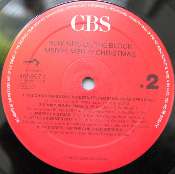 New Kids On The Block - Merry, Merry Christmas | CBS (465907 1) - 4 New Kids On The Block - Merry, Merry Christmas | CBS (465907 1) - 4