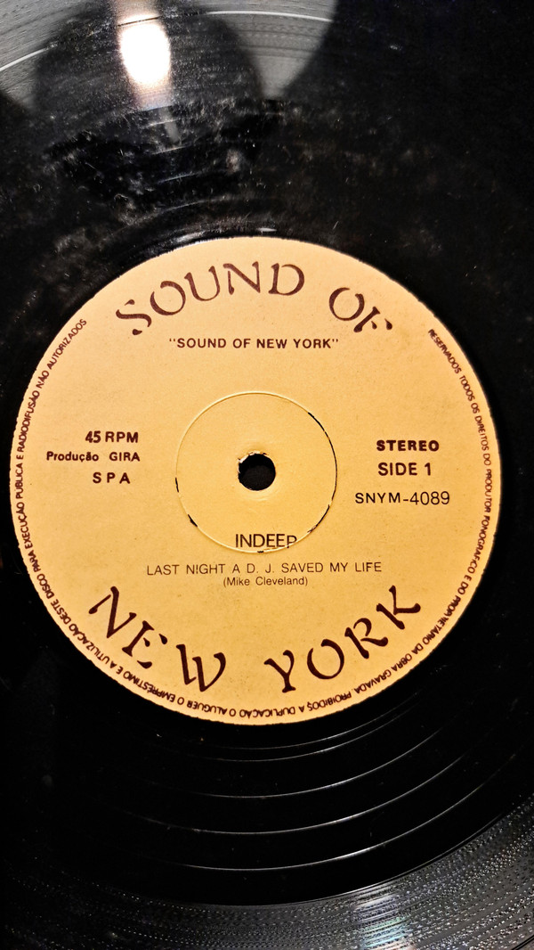 Indeep - Last Night A D.J. Saved My Life | Sound Of New York (SNYM 4089) - main Indeep - Last Night A D.J. Saved My Life | Sound Of New York (SNYM 4089) - main
