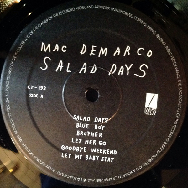 Mac DeMarco - Salad Days | Captured Tracks (CT-193) - 3 Mac DeMarco - Salad Days | Captured Tracks (CT-193) - 3