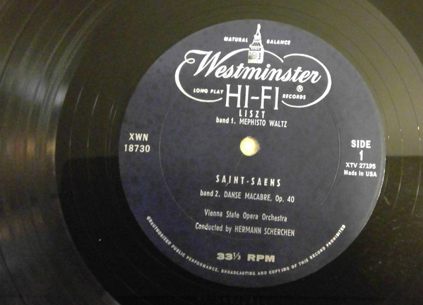 Orchester Der Wiener Staatsoper , Hermann Scherchen - Mephisto Waltz | Westminster (XWN 18730) - 3 Orchester Der Wiener Staatsoper , Hermann Scherchen - Mephisto Waltz | Westminster (XWN 18730) - 3