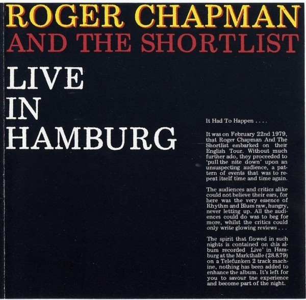Roger Chapman And The Shortlist - Live In Hamburg | Line Records (LLP 5103)