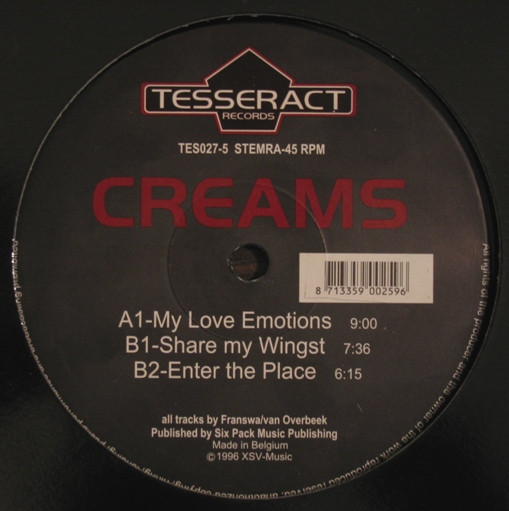 Creams - My Love Emotions | Tesseract Records (TES027-5) - main