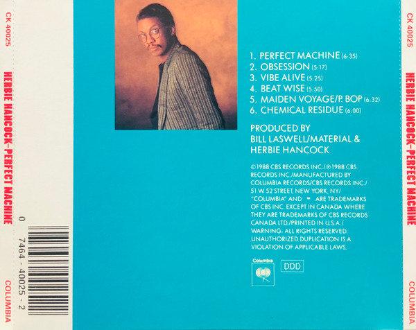 Herbie Hancock - Perfect Machine CD | Columbia (CK 40025) - 2