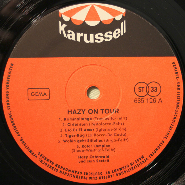 Hazy Osterwald Sextett - Hazy On Tour | Karussell (635 126) - 3