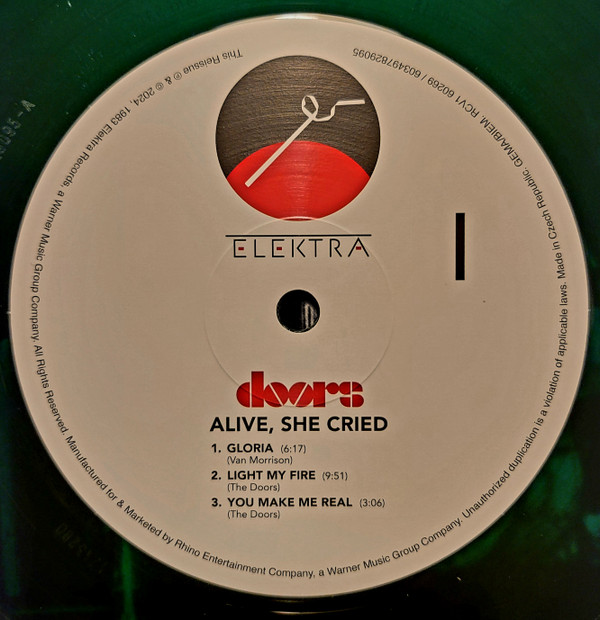 The Doors - Alive, She Cried LP | Rhino Records (RCVI 60269 / 603497829095) - 3