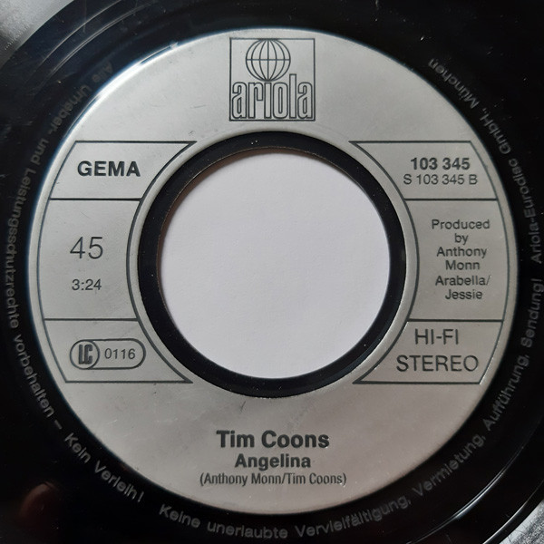 Tim Coons - Rock 'N' Roll Lullaby | Ariola (103 345) - 3
