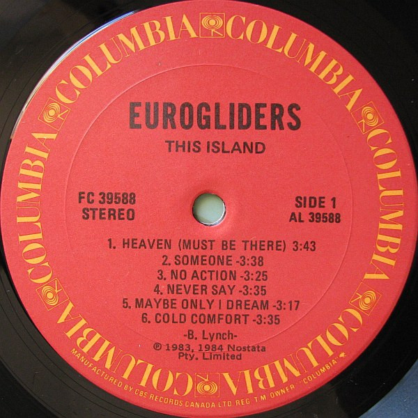 Eurogliders - This Island [Vinyl] | Columbia (FC 39588) - 3