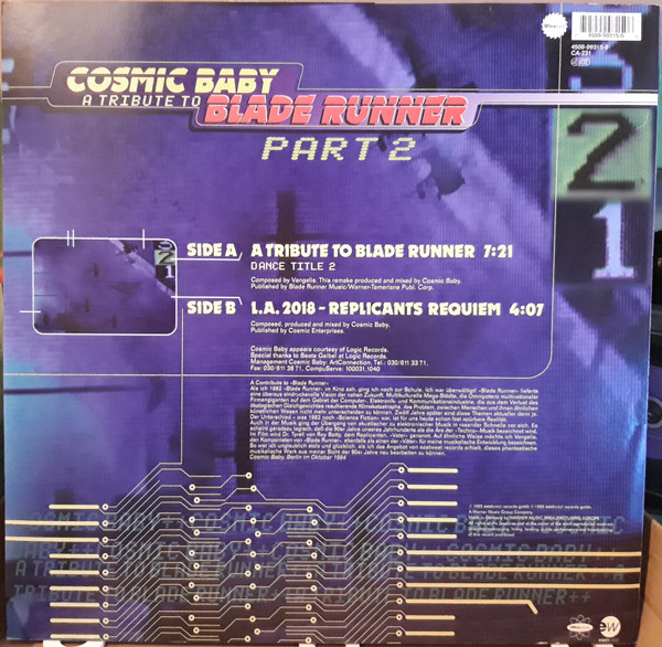 Cosmic Baby - A Tribute To Blade Runner Part 2 | Ultraphonic (4509-99315-0) - 2