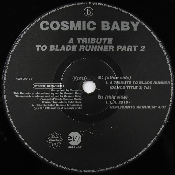 Cosmic Baby - A Tribute To Blade Runner Part 2 | Ultraphonic (4509-99315-0) - 3