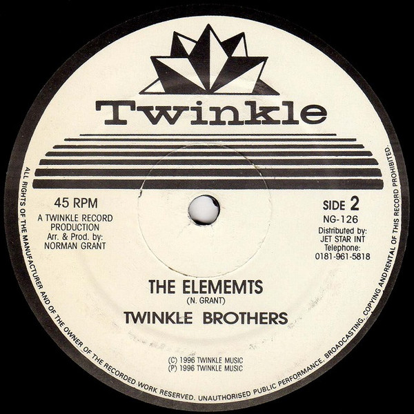 Twinkle Brothers - It's Only Rasta / The Elements | Twinkle Music (NG-126) - 2 Twinkle Brothers - It's Only Rasta / The Elements | Twinkle Music (NG-126) - 2
