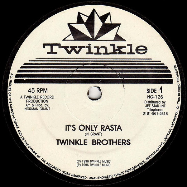 Twinkle Brothers - It's Only Rasta / The Elements | Twinkle Music (NG-126) - main Twinkle Brothers - It's Only Rasta / The Elements | Twinkle Music (NG-126) - main