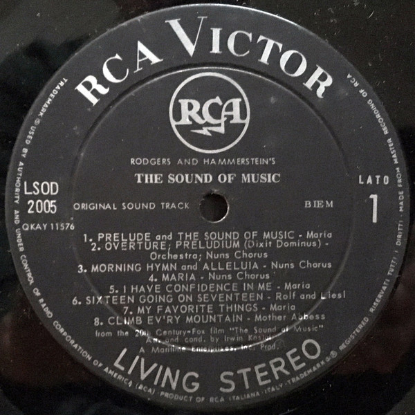 Rodgers & Hammerstein / Julie Andrews , Christopher Plummer , Irwin Kostal - The Sound Of Music (An Original Soundtrack Recording) | RCA Victor (LSOD-2005) - 3