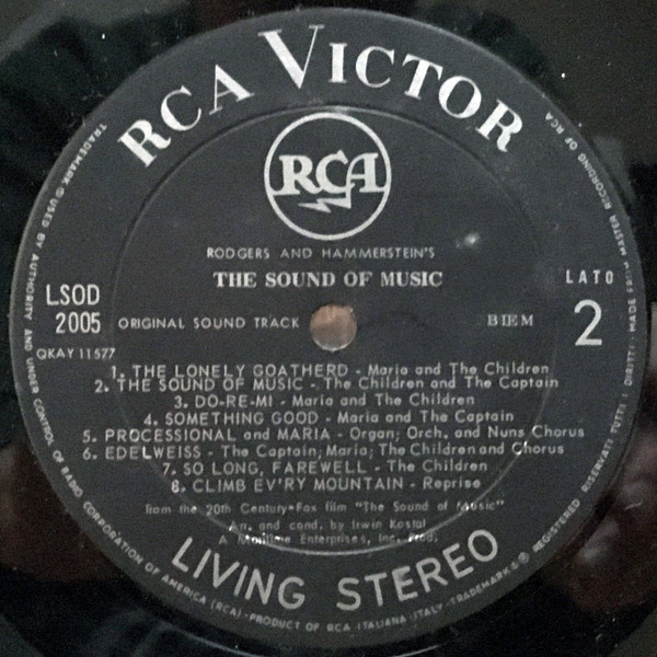Rodgers & Hammerstein / Julie Andrews , Christopher Plummer , Irwin Kostal - The Sound Of Music (An Original Soundtrack Recording) | RCA Victor (LSOD-2005) - 4