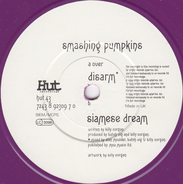 The Smashing Pumpkins - Disarm | Virgin (7243 8 92309 7 0) - 3