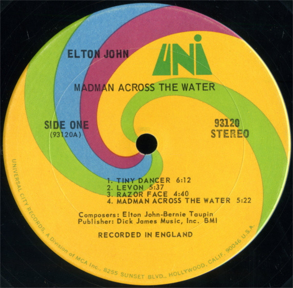 Elton John - Madman Across The Water | UNI Records (93120) - 3 Elton John - Madman Across The Water | UNI Records (93120) - 3