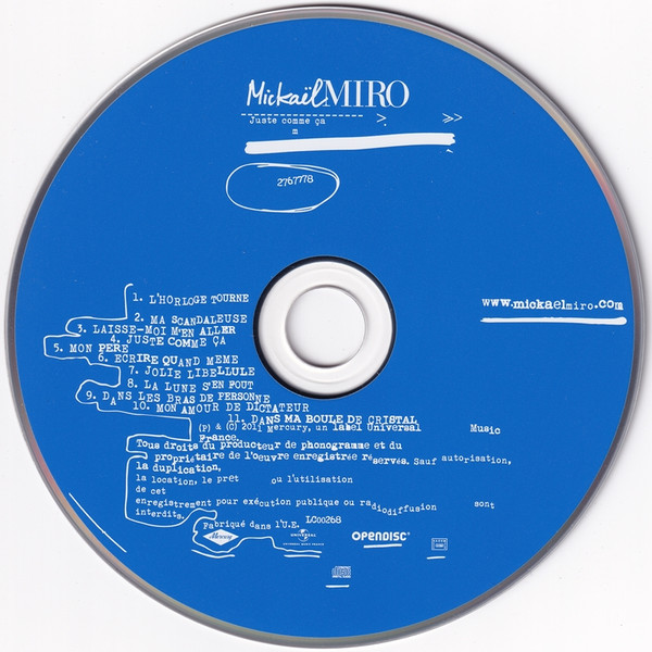 Mickaël Miro - Juste Comme Ça | Mercury (2767778) - 3