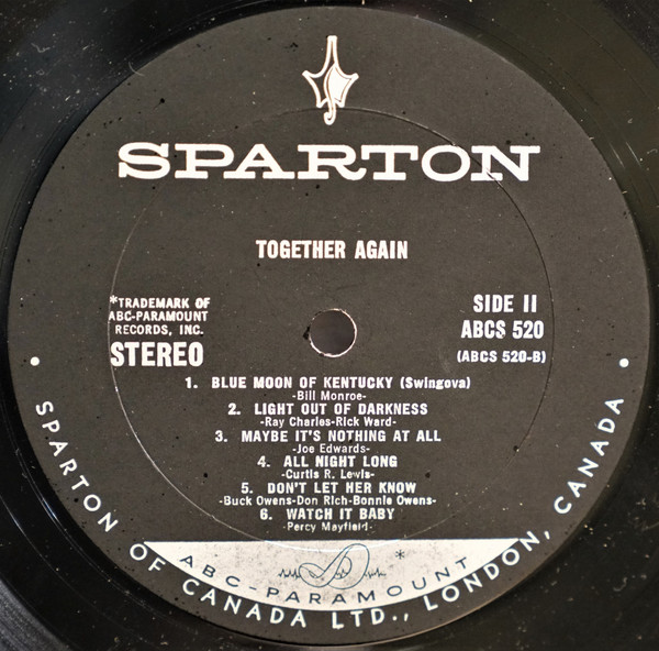 Ray Charles With The Jack Halloran Singers And Raelets - Together Again | ABC-Paramount (ABCS 520) - 4