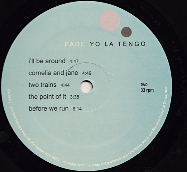 Yo La Tengo - Fade | Matador (Ole 994-1) - 4