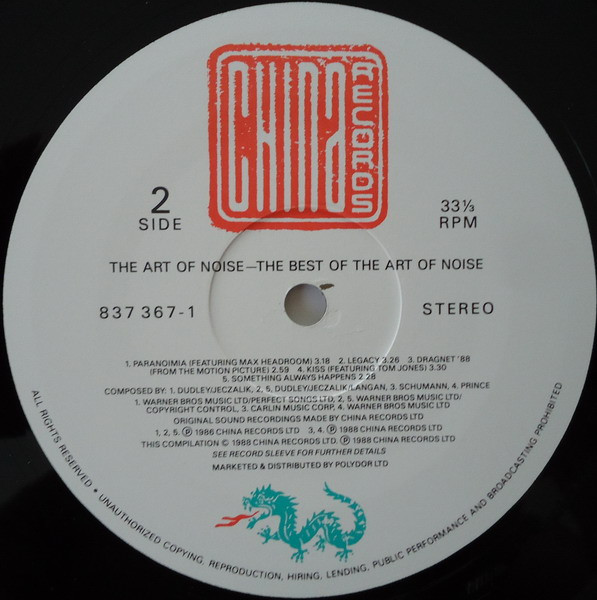 The Art Of Noise - The Best Of The Art Of Noise | China Records (837 367-1) - 4