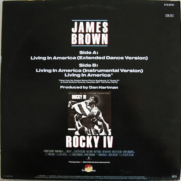 James Brown - Living In America (12" Extended Dance Mix) | Scotti Bros. Records (SCTA 12.6701) - 2