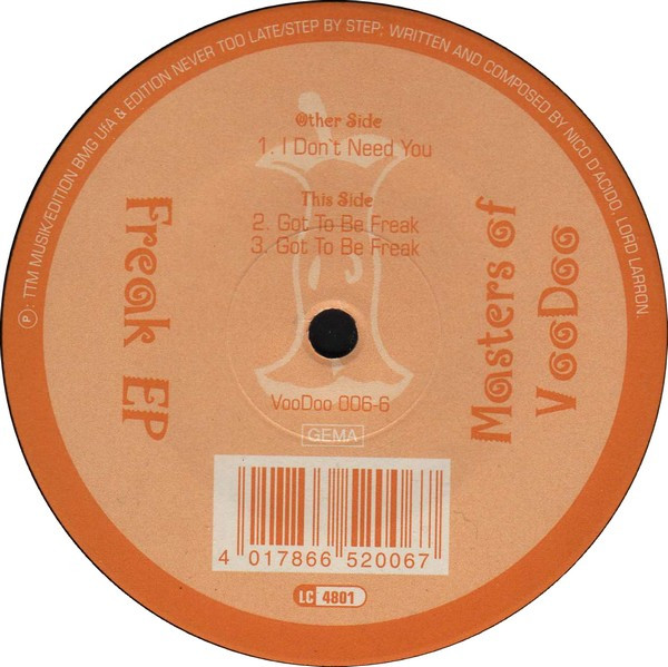 Masters Of Voodoo - Freak EP | VooDoo Records (VooDoo 006-6) - main