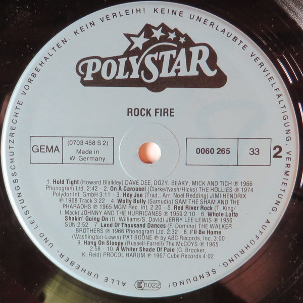 Various - Rock-Fire - Die Top-Hits Der 60er Jahre | Polystar (0060 265) - 4