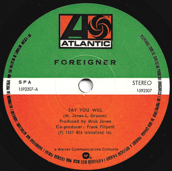 Foreigner - Say You Will | Atlantic (1592307) - 3