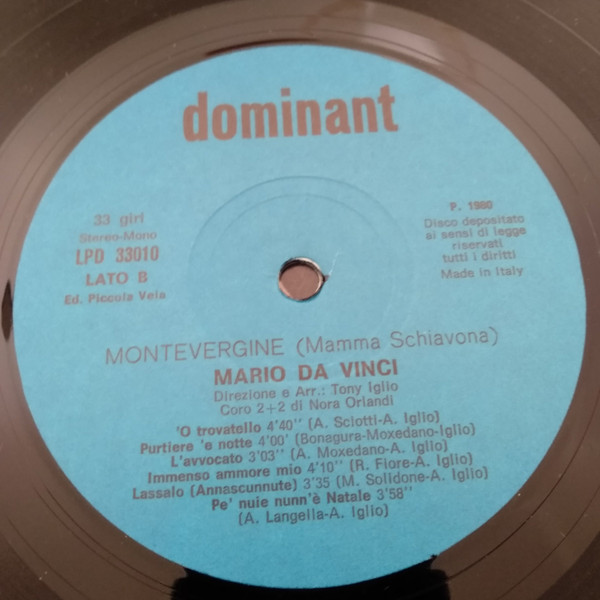Mario E Sal Da Vinci - Montevergine (Mamma Schiavona) | Dominant (LPD 33010) - 3 Mario E Sal Da Vinci - Montevergine (Mamma Schiavona) | Dominant (LPD 33010) - 3