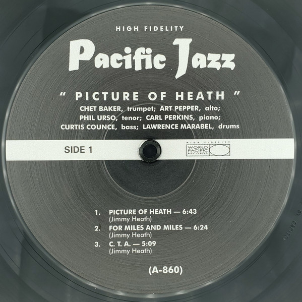 Chet Baker • Art Pepper • Phil Urso - Picture Of Heath | Pacific Jazz (PJ-18) - 3