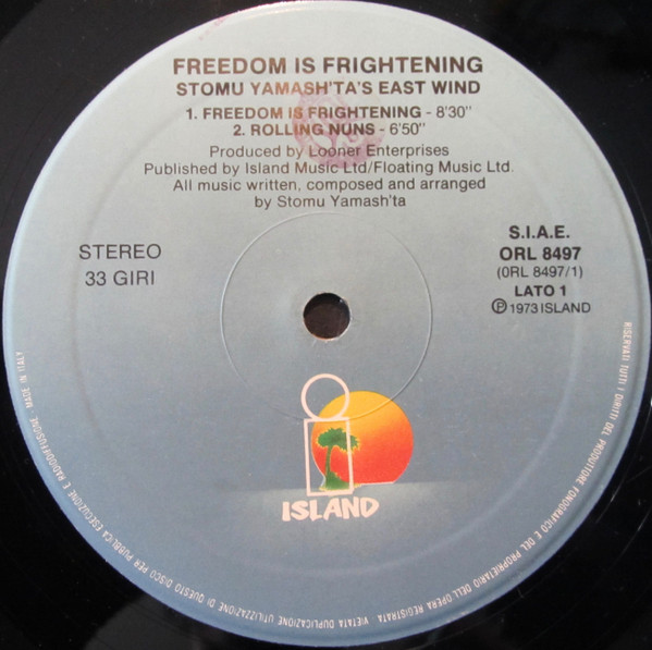 Stomu Yamash'ta's East Wind - Freedom Is Frightening | Island Records (ORL 8497) - 3 Stomu Yamash'ta's East Wind - Freedom Is Frightening | Island Records (ORL 8497) - 3