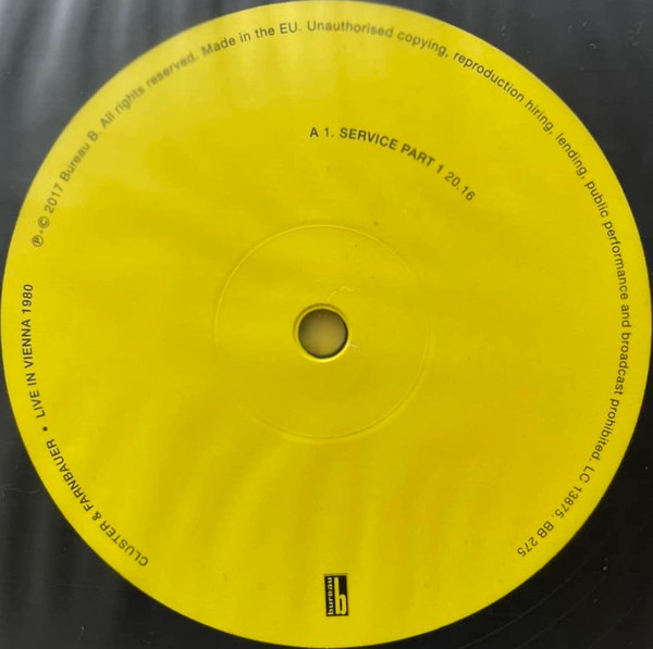 Cluster & Joshi Farnbauer - Live In Vienna 1980 | Bureau B (BB 275) - 3 Cluster & Joshi Farnbauer - Live In Vienna 1980 | Bureau B (BB 275) - 3
