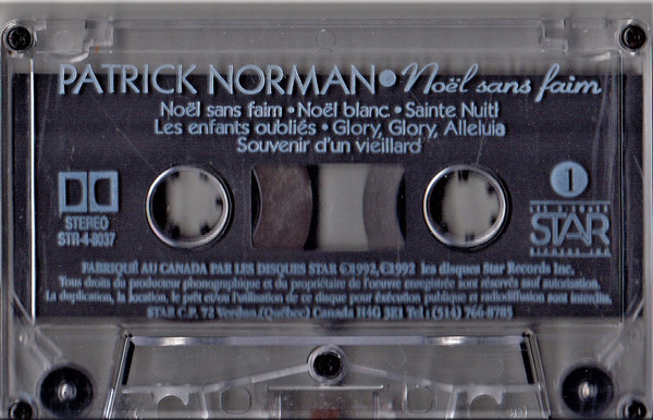 Patrick Norman - Noël Sans Faim | Les Disques Star Records Inc. (STR-4-8037) - 3